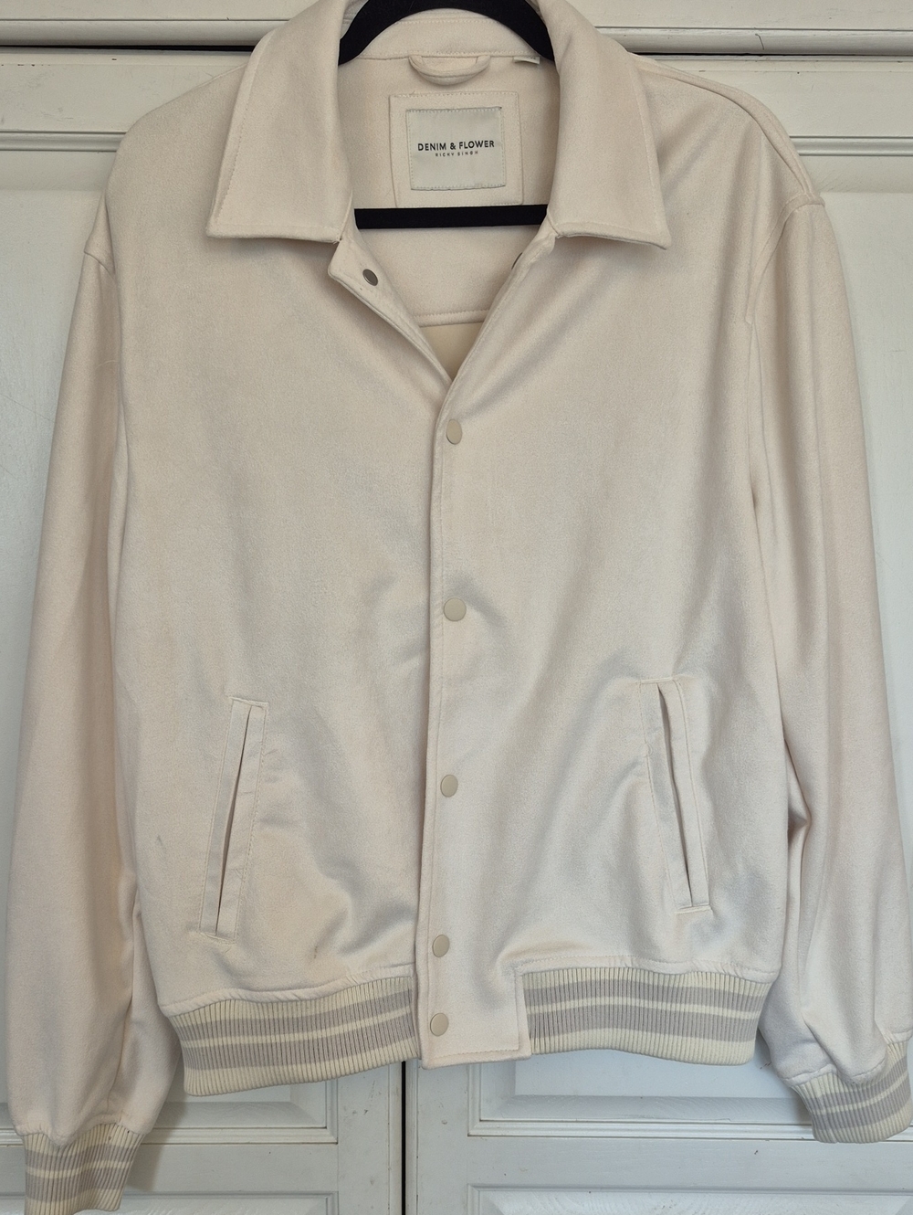 Denim & Flower Cream Women's Bomber Jacket